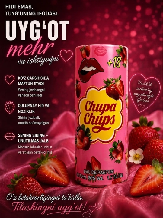 Feromonli parfyumeriya suvi Chupa Chups 