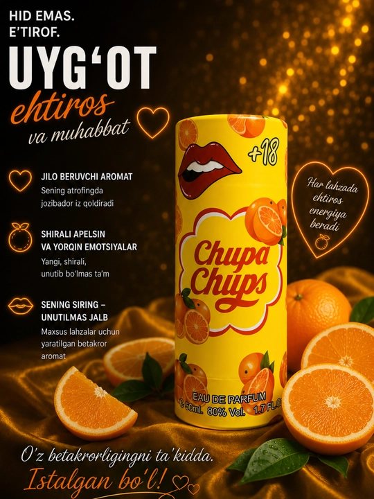 Feromonli parfyumeriya suvi Chupa Chups 