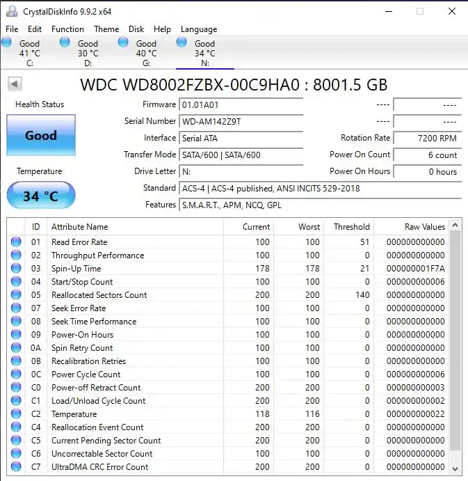 Жесткий диск WD Black 8TB 7200RPM 3.5" WD8002FZBX — Для геймеров и профиcсионалов 