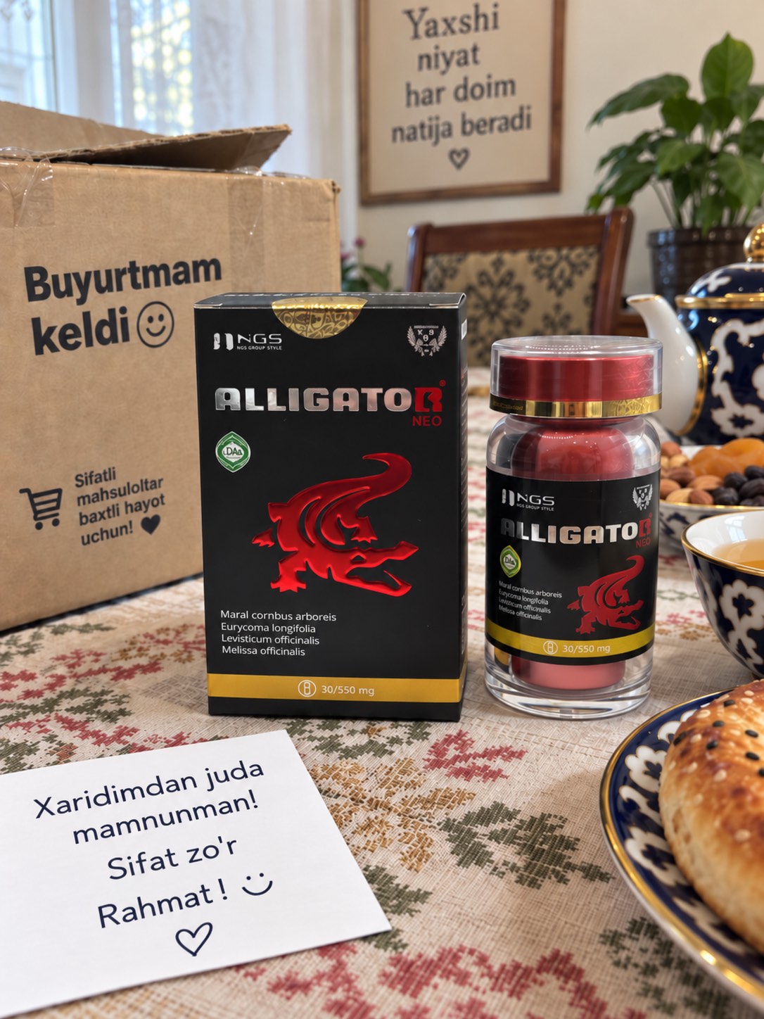 Alligator Neo капсулы для мужчин — тонус, либидо, энергия, 30 капсул