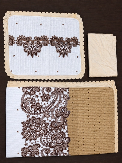 Velyur pokrival 145×220 sm — yumshoq, tegishga yoqimli, ichki tomonida maramor printli.