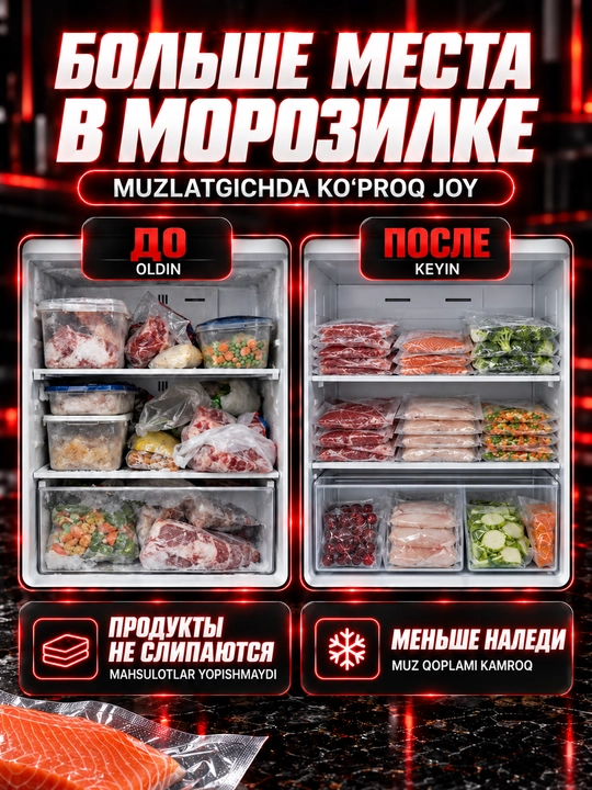 Пакеты для вакууматора, рифлёные, 17x25 см, 50 штук