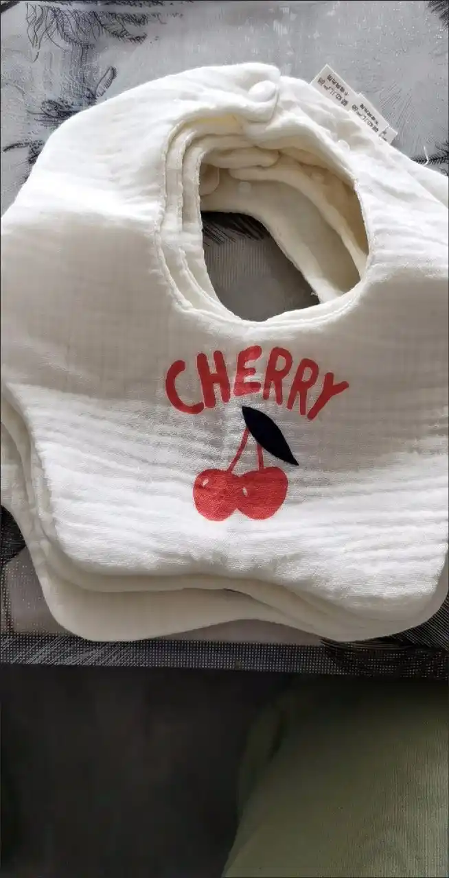 Chaqaloqlar uchun 6 qavatli muslin so‘laklik, yumshoq paxtali bib, suv o‘tkazmaydigan