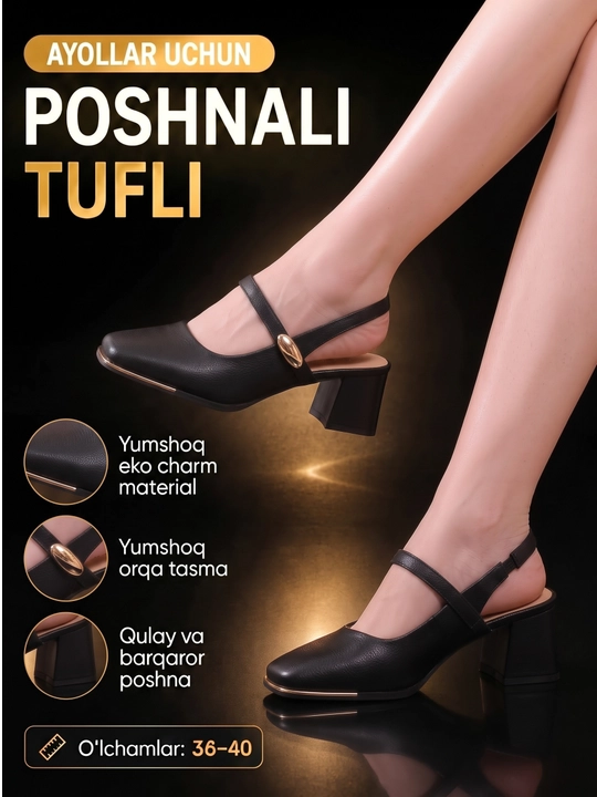 Ayollar uchun kuzgi tuflilar, poshnali poyabzal, tasmali oyoq kiyim, kuzgi sandal - 