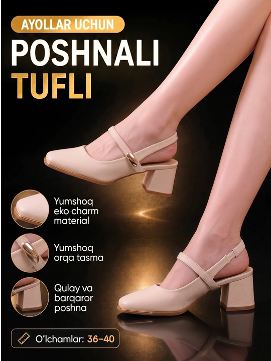 Ayollar uchun kuzgi tuflilar, poshnali poyabzal, tasmali oyoq kiyim, kuzgi sandal - 