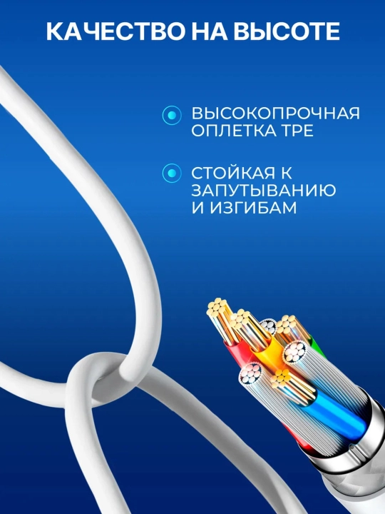 Зарядное устройство для iPhone 20W, быстрая зарядка, Type-C, кабели Lightning и Type-C
