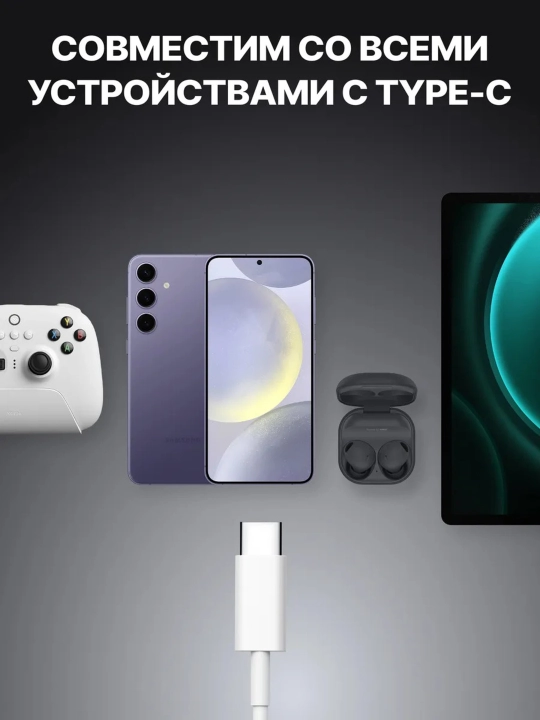 Зарядное устройство для iPhone 20W, быстрая зарядка, Type-C, кабели Lightning и Type-C