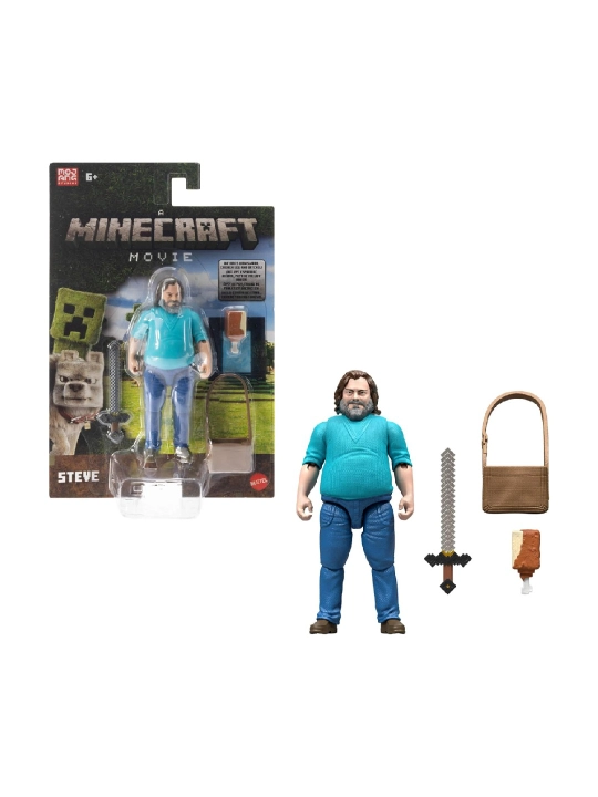 Фигурка Mattel Minecraft Steve 10 см с аксессуарами, JFR57 - 