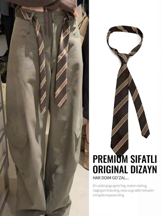 Ayollar uchun dekorativ galstuk sharf moda aksessuari
