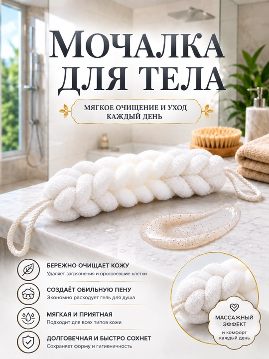 Dush uchun yumshoq mochalka - 