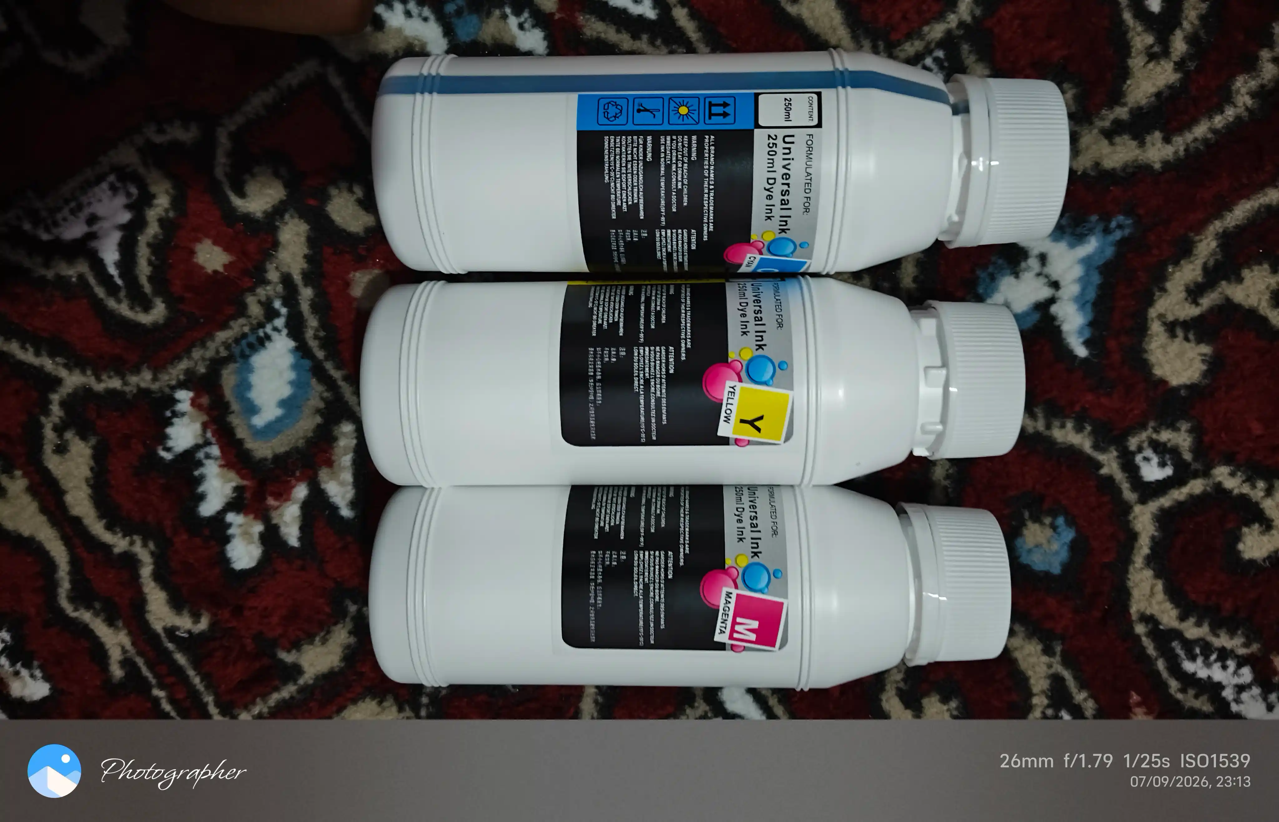 Универсальные чернила 100ml,250ml,500ml 6 цветов для принтеров Epson Canon HP Brother