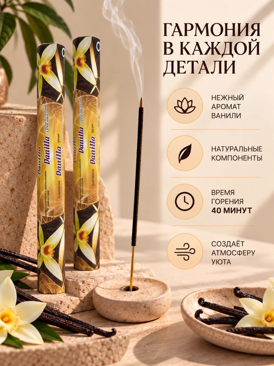Ароматный благовония в наборе 2 упаковки по 20 палочек