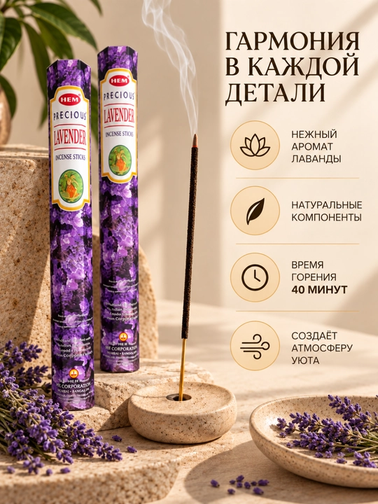 Ароматный благовония в наборе 2 упаковки по 20 палочек