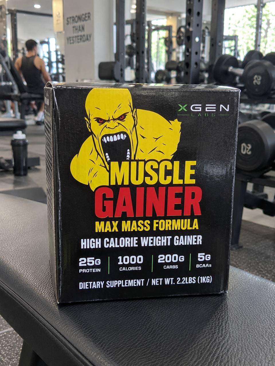 Mushak massasini oshirish uchun MUSCLE GAINER geyneri, 1-3-7 kg