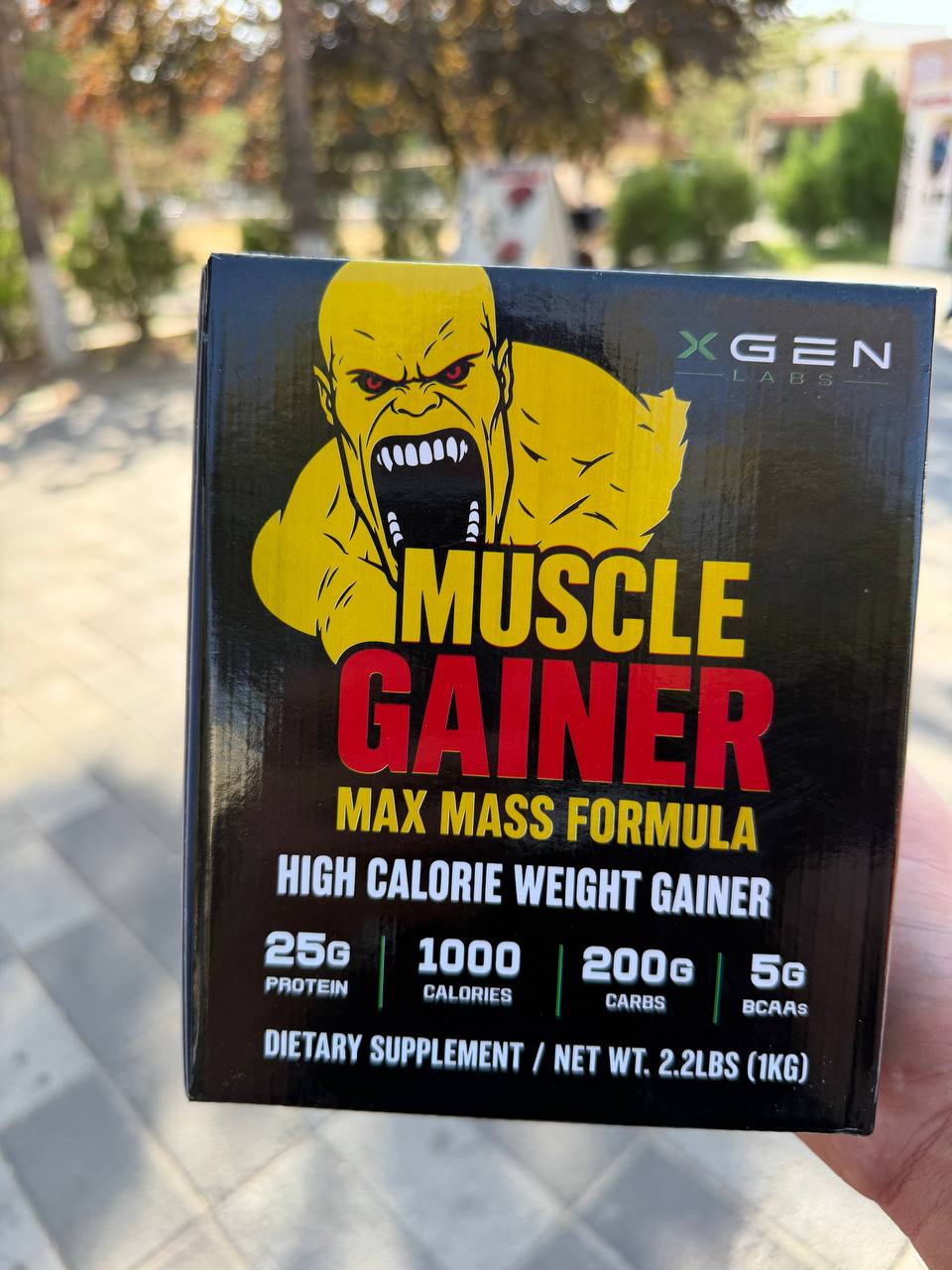 Mushak massasini oshirish uchun MUSCLE GAINER geyneri, 1-3-7 kg