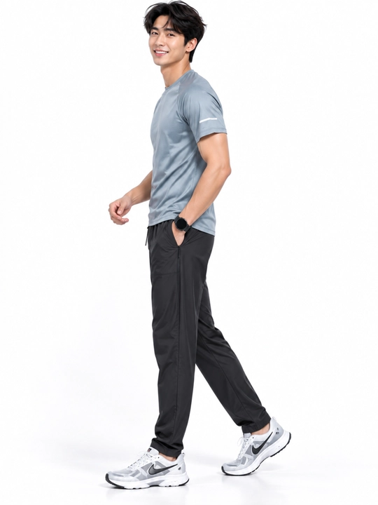 Erkaklar sport kostyumi longsliv+shim, tez quriydigan, yugurish, fitness uchun rashgard