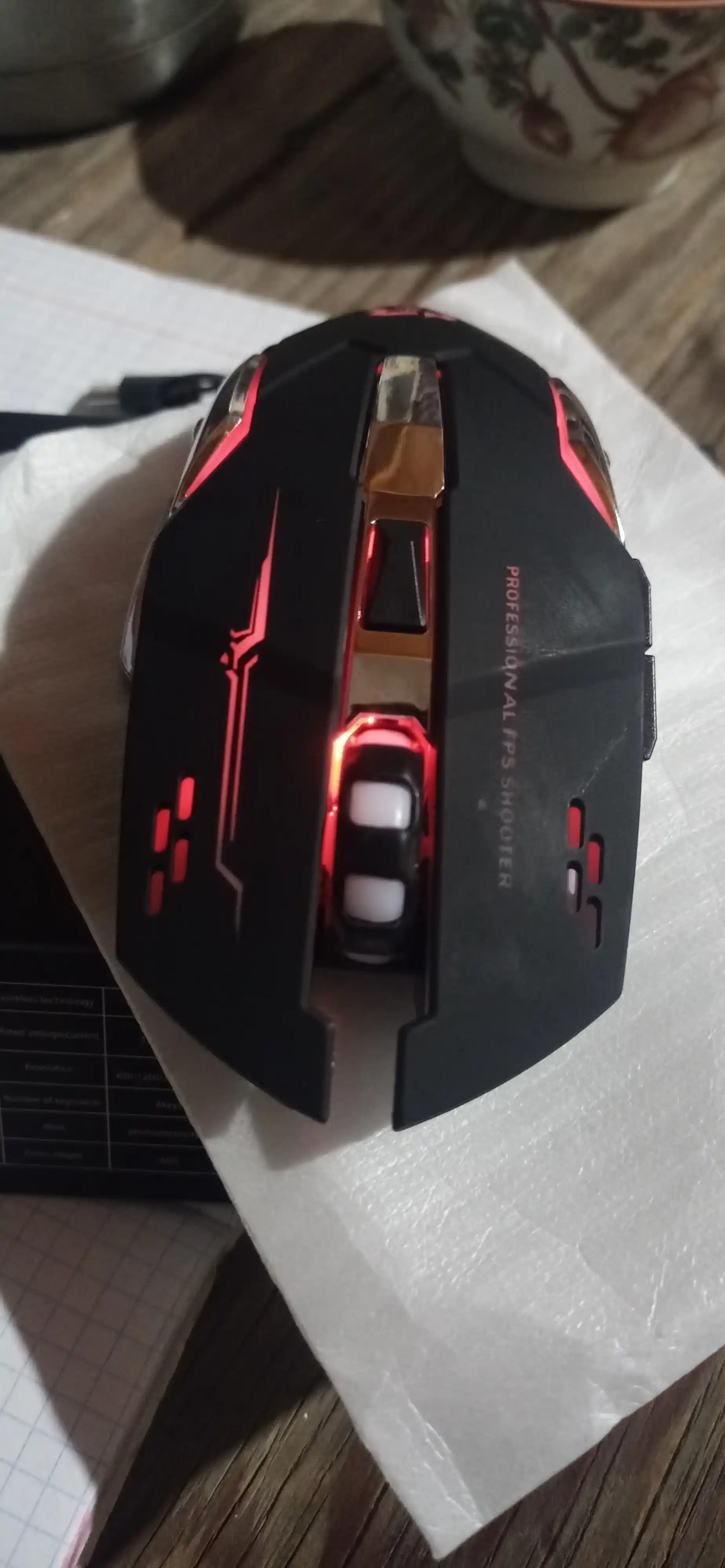 Simsiz kompyuter sichqonchachi, tovushsiz, RGB, Bluetooth