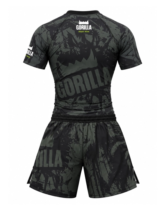 GORILLA Energy Drink sport kiyimi 2 tasi 1 da, MMA va UFC rashgard va shortik