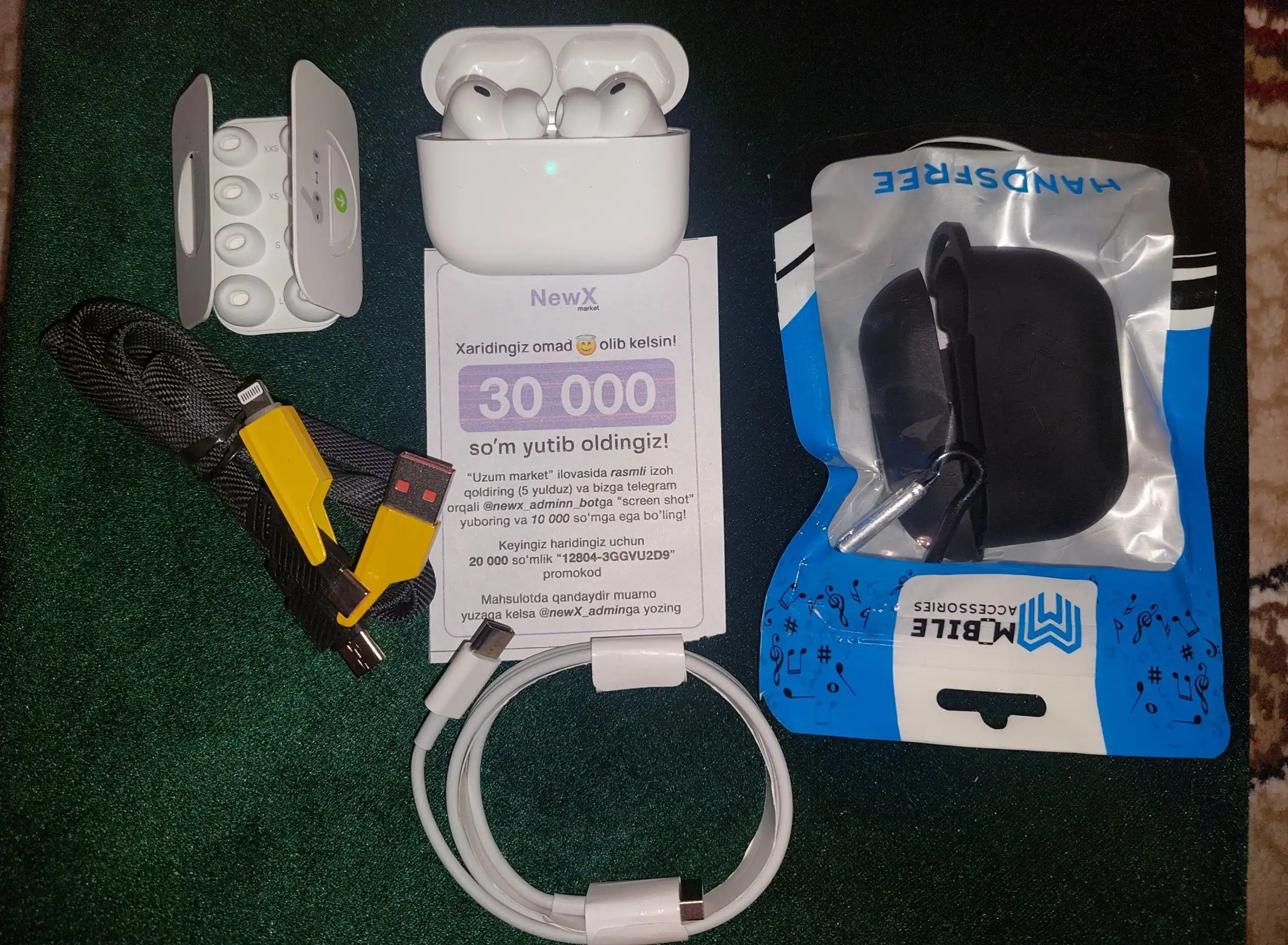 Pods Pro 3 ANC, simsiz quloqchinlar, Bluetooth, sensorli, barcha turdagi telefonlar uchun