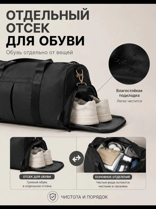 Сумка спортивная, для фитнеса, для путешествий, ручная кладь, дорожная