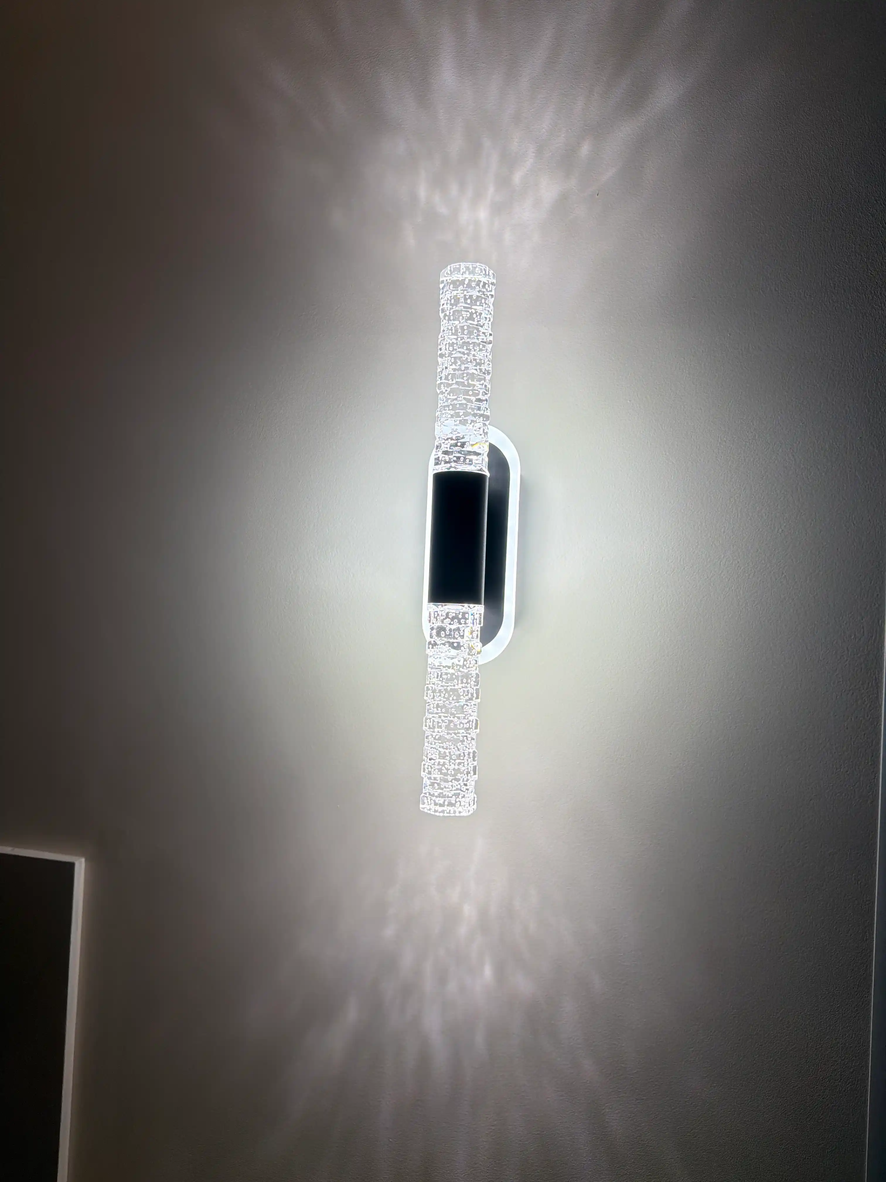 Premium Kristalli LED Devor Bra – 3 Rejimli Zamonaviy Svetilnik, Ichki Interyer Uchun
