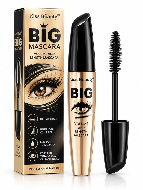BIG Mascara — hajm va uzunlik beruvchi kiprik tushi