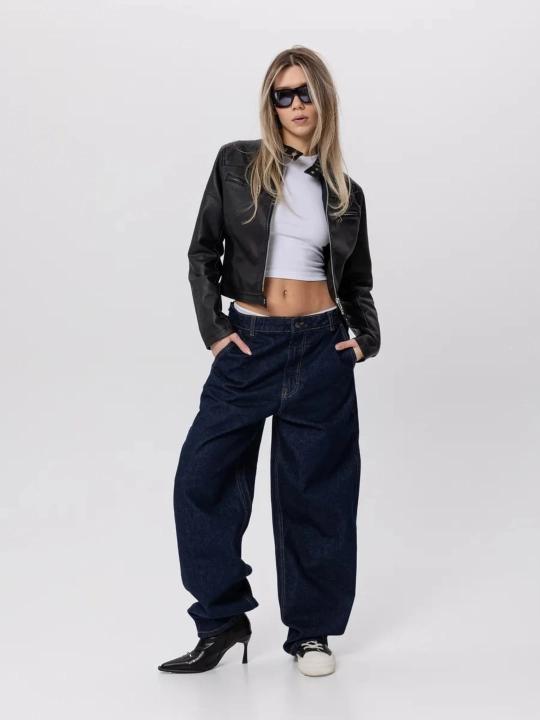 Keng jinsi shimlar y2k baggi oversize sk8 UNI