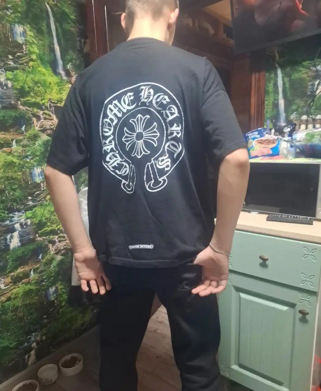Футболка в стиле Chrome Hearts Y2K из хлопка, оверсайз, унисекс для парней и девушек
