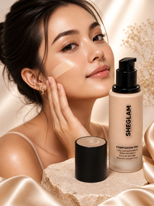 SHEGLAM tonal kremi, yuz terisi uchun makiyaj asosi, tabiiy xira tus - 