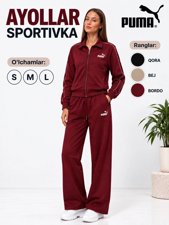 Женская спортивная одежда, бренд Puma, сезонная одежда для осени, качественная ткань
