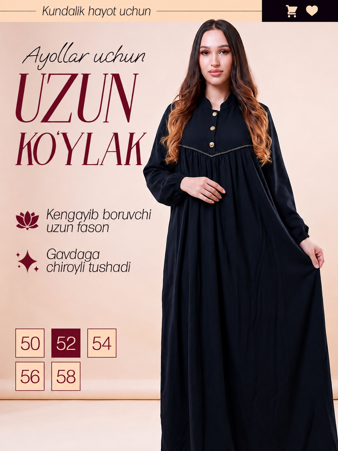 Ayollar uchun ko‘ylak, uy va ko‘cha uchun juda qulay belmantodan tikilgan kiyim - 