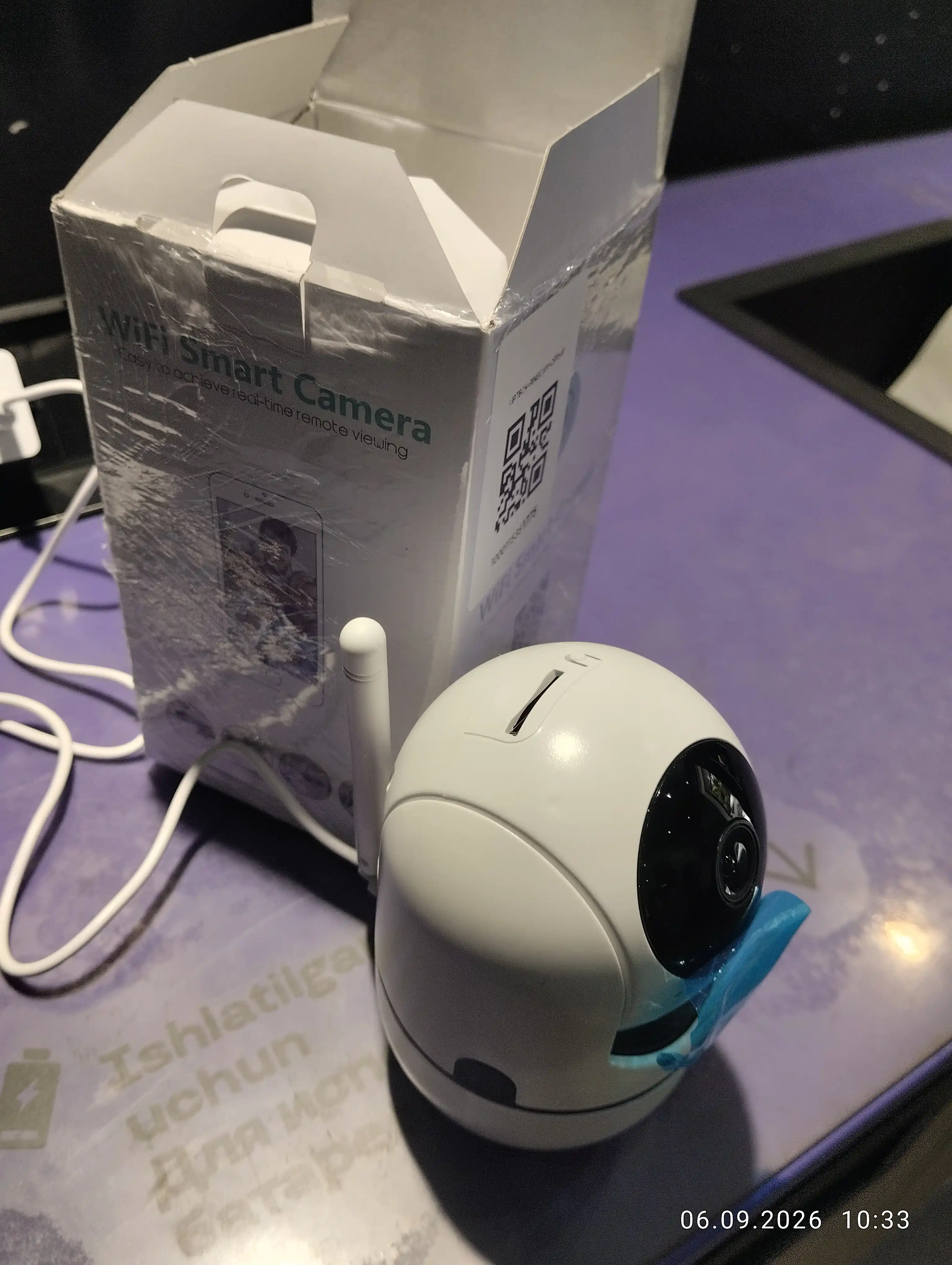 Aqlli Wi-Fi kamera, videokuzatuv kameralari, 360° Full HD kamera