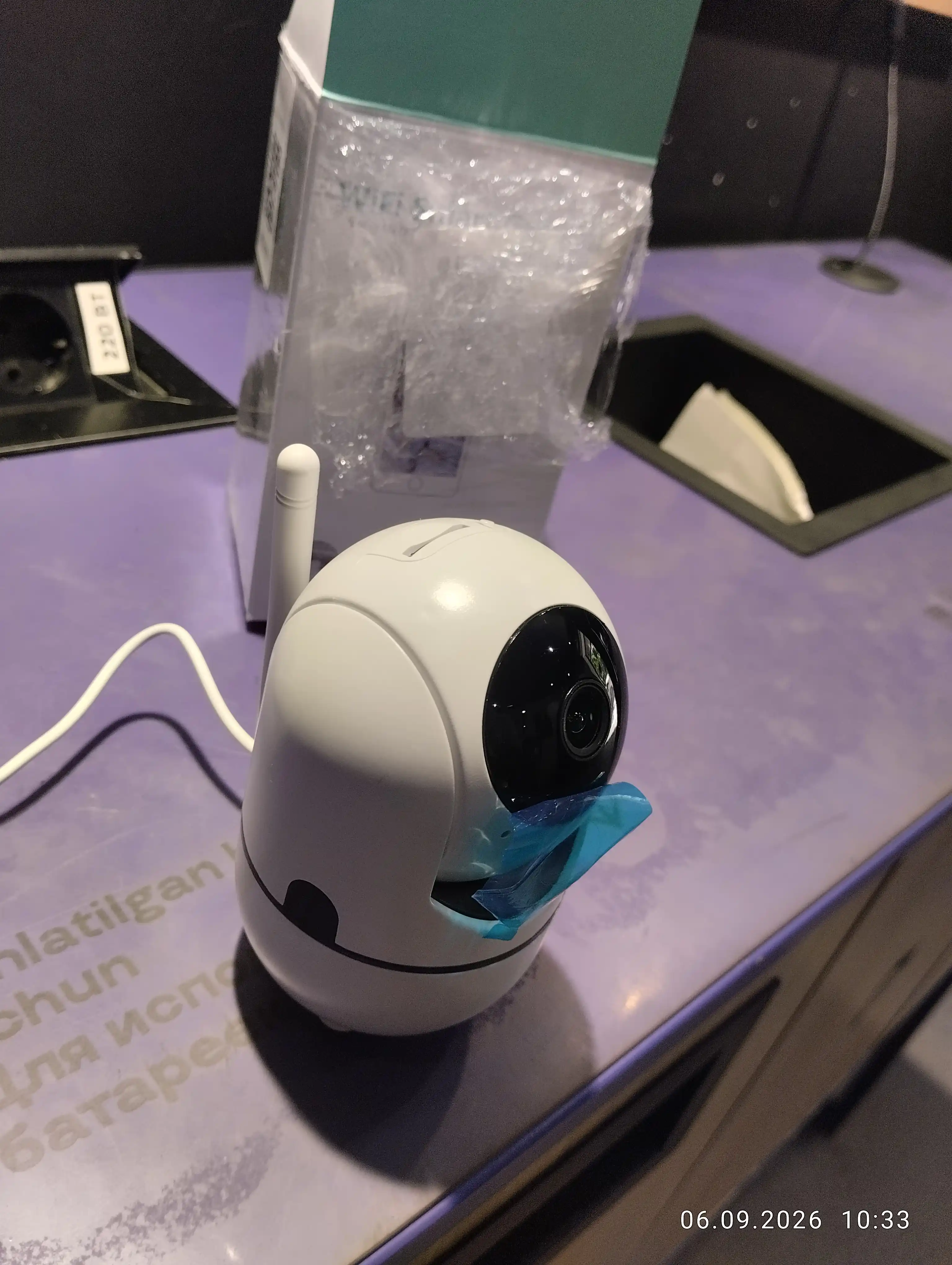 Aqlli Wi-Fi kamera, videokuzatuv kameralari, 360° Full HD kamera