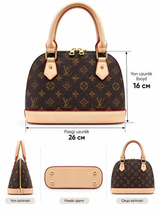 Женская сумка через плечо, в стиле Louis Vuitton, с коробкой и документами