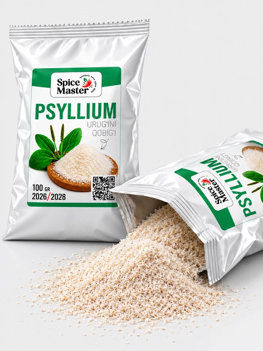 Псиллиум 100 г, 200 г — шелуха семян подорожника, растительная клетчатка, Psyllium Husk