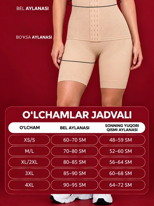 Qorin va belni tortuvchi ayollar shortiklari, yuqori belli korsetli korreksion ichki kiyim