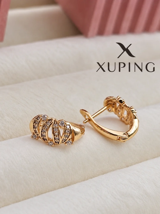Золотого цвета серьги для женщин, бижутерия, Xuping