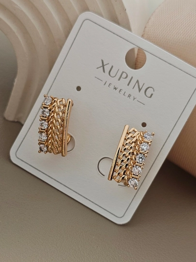 Золотого цвета серьги для женщин, бижутерия, Xuping