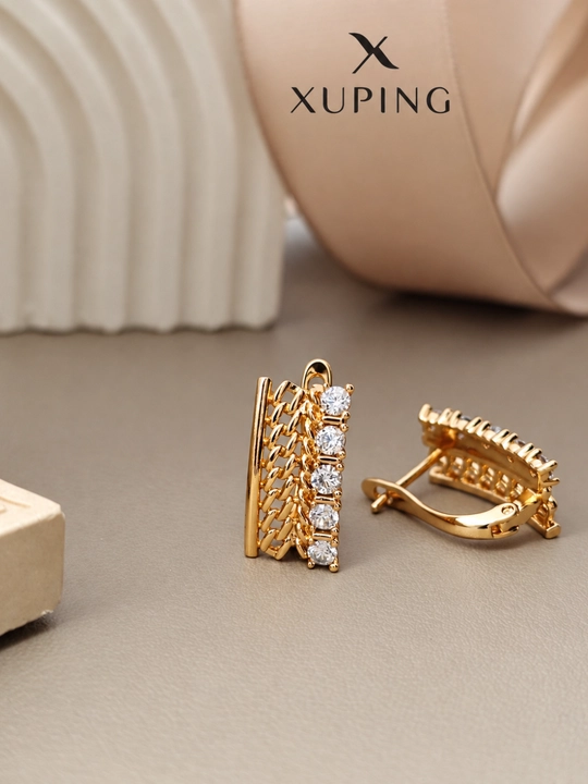Золотого цвета серьги для женщин, бижутерия, Xuping