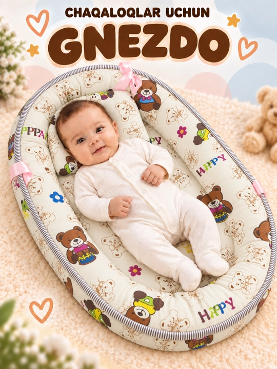 Yangi tug'ilgan chaqaloqlar uchun uxlash uchun gnezdo, matras
