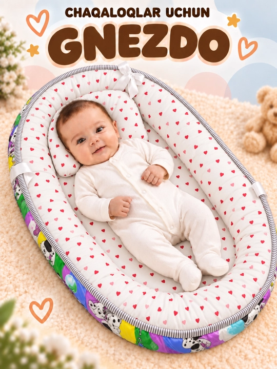 Yangi tug'ilgan chaqaloqlar uchun uxlash uchun gnezdo, matras