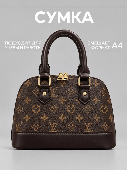 Женская сумка через плечо в стиле Louis Vuitton, в комплекте коробка и документы - 