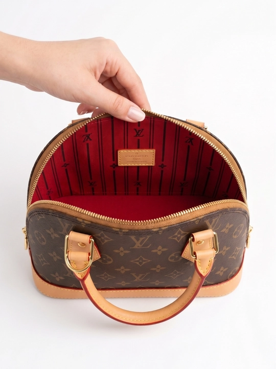 Louis Vuitton uslubidagi ayollar yelka sumkasi, quti va hujjatlar bilan birga