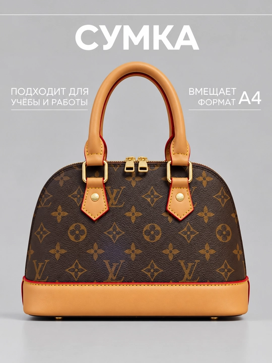 Женская сумка через плечо в стиле Louis Vuitton, в комплекте коробка и документы - 