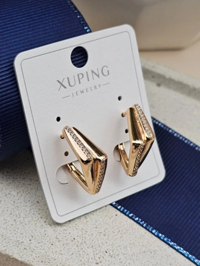 Золотого цвета серьги для женщин, бижутерия, Xuping