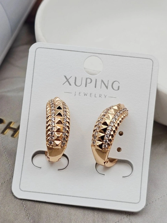 Золотого цвета серьги для женщин, бижутерия, Xuping