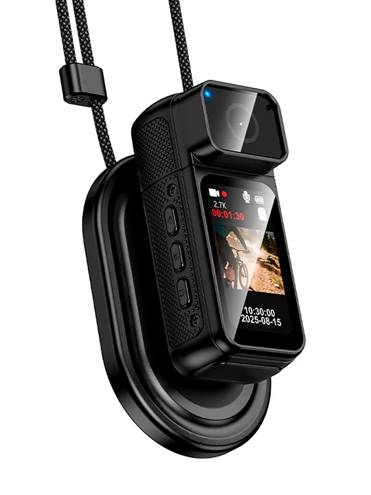Экшн-камера HOCO DV105, 2.7K, Wi-Fi, IPS HD экран, TF до 128 ГБ, черная