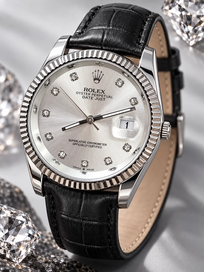 Rolex Land-Dweller - Klassik qora erkaklar qo‘l soati