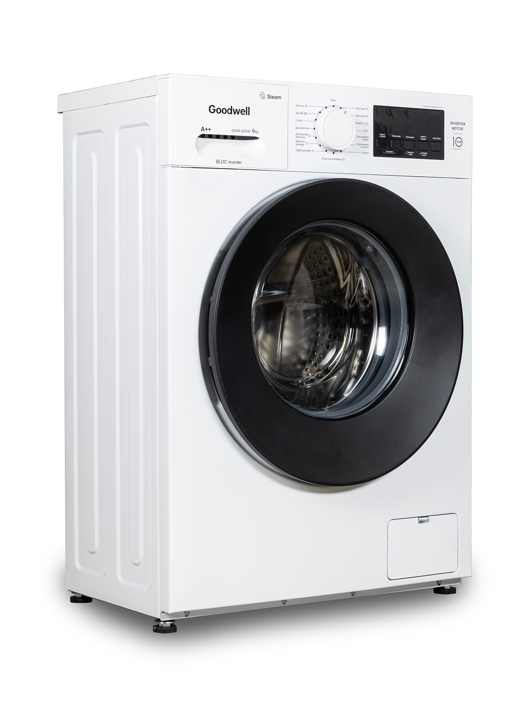 Стиральная машина Goodwell GWM-600G-W, 6 кг, INVERTER, A++, 15 программ