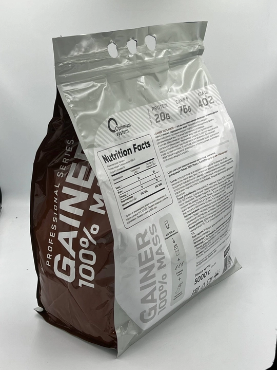 Optimum System 100% MASS Gainer 5000g, гейнер для массы набора